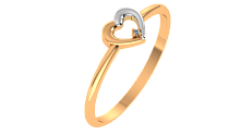 Кольцо из розового золота с бриллиантом 2D0071-9K
