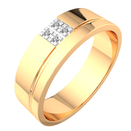 Кольцо обручальное из розового золота с фианитом 1550111.14K.R фото 2