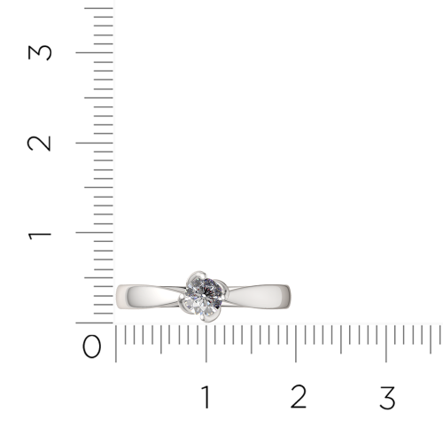 Кольцо помолвочное из белого золота с бриллиантом 2D00401.14K.W фото 5