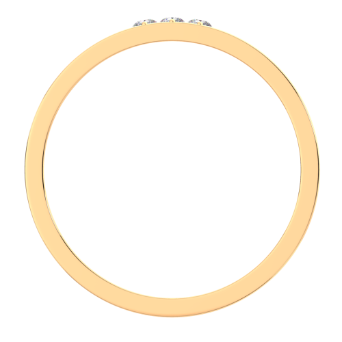 Кольцо обручальное из розового золота с бриллиантом 1D50105.14K.R фото 4
