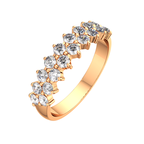 Кольцо из розового золота с бриллиантом 2D0063.14K.R