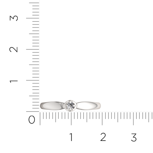 Кольцо помолвочное из белого золота с бриллиантом 2D00221.14K.W фото 5
