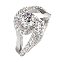 Кольцо из серебра с фианитом 0210359