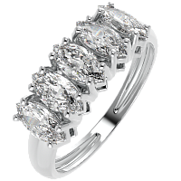 Кольцо из серебра с фианитом 0210194