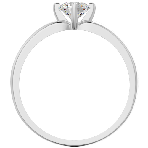 Кольцо из белого золота с фианитом 210512.9K.W фото 4