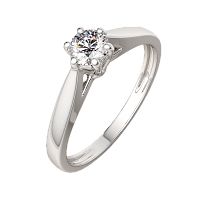 Кольцо помолвочное из белого золота с бриллиантом 2D00368.14K.W