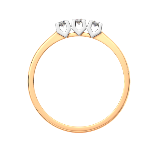 Кольцо из комбинированного золота с бриллиантом 2D00186.14K.B фото 4