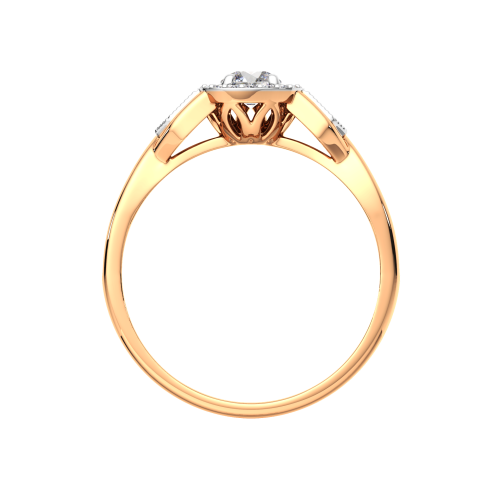 Кольцо из розового золота с фианитом 210886.14K.R фото 4