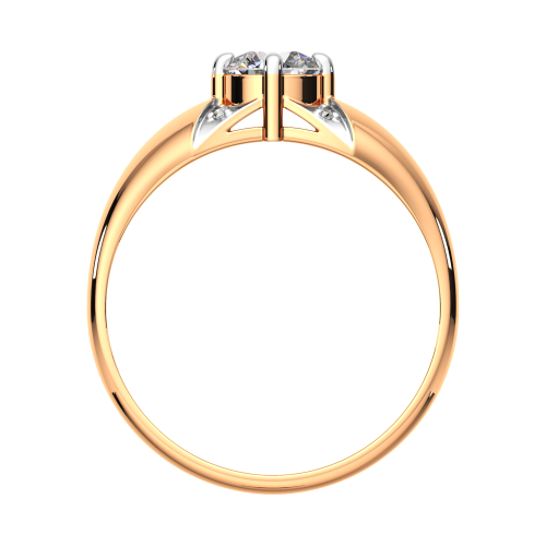 Кольцо из розового золота с фианитом 2101095.14K.R фото 4