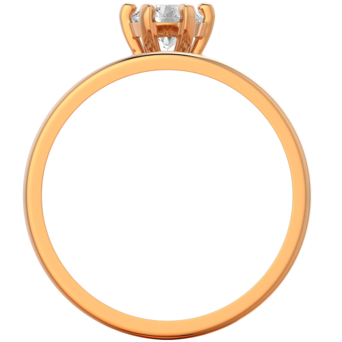 Кольцо из розового золота с фианитом 210807.14K.R фото 3