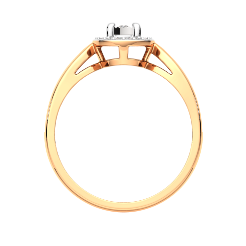 Кольцо из комбинированного золота с бриллиантом 2D00477.14K.B фото 4