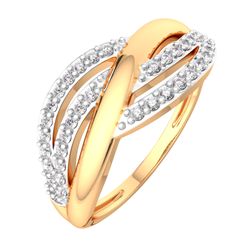 Кольцо из розового золота с фианитом 2101079.14K.R
