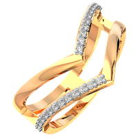 Кольцо из розового золота с фианитом 210884.14K.R.ZZ