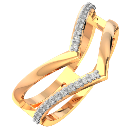 Кольцо из розового золота с фианитом 210884.14K.R.ZZ