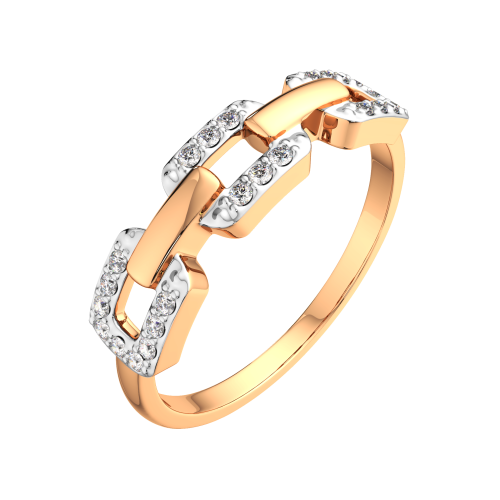 Кольцо из розового золота с бриллиантом 2D00474.14K.R фото 2