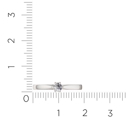 Кольцо помолвочное из белого золота с бриллиантом 2D00368.14K.W фото 5