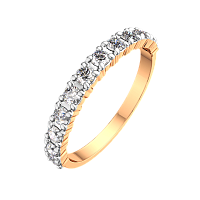Кольцо из розового золота с бриллиантом 2D00330.14K.R