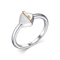 Кольцо из комбинированного серебра с бриллиантом 01-2303/000Б-00