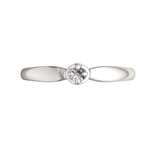 Кольцо помолвочное из белого золота с бриллиантом 2D00221.14K.W фото 3