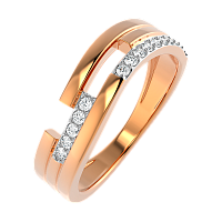 Кольцо из розового золота с фианитом 210790.9K.R