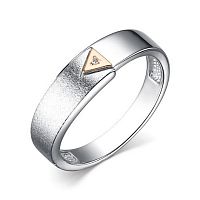 Кольцо из комбинированного серебра с бриллиантом 01-3502/000Б-00