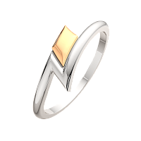Кольцо из комбинированного серебра 0200092.G14K