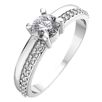 Кольцо из серебра с фианитом 0210291
