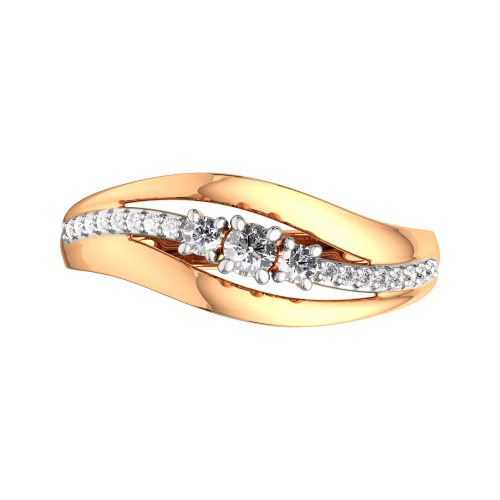 Кольцо из розового золота с фианитом 2101529.14K.R фото 3