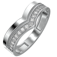 Кольцо из серебра с фианитом 0210272
