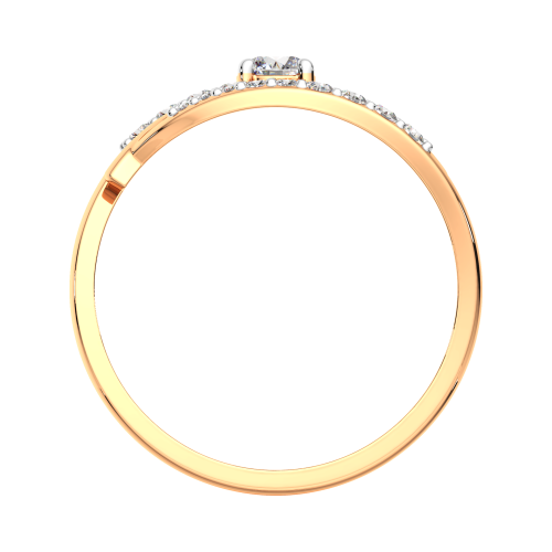 Кольцо из розового золота с фианитом 210821.14K.R фото 4