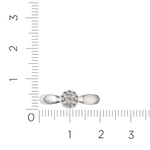 Кольцо из белого золота с бриллиантом 2D00164.14K.W фото 5