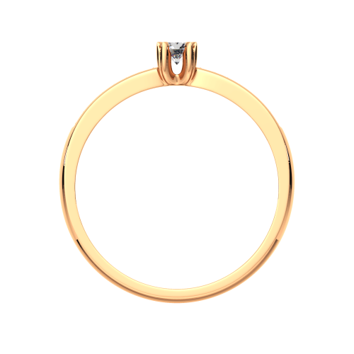 Кольцо из розового золота с бриллиантом 2D00223.14K.R фото 4