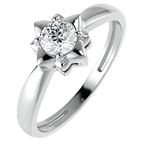 Кольцо из серебра с фианитом 0210255