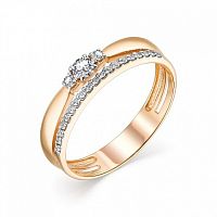 Кольцо из розового золота с бриллиантом 13627-100