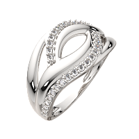 Кольцо из серебра с фианитом 0210252