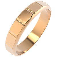 Кольцо обручальное из розового золота 144080.14K.R