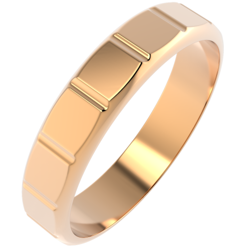 Кольцо обручальное из розового золота 144080.14K.R