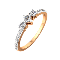 Кольцо из розового золота с бриллиантом 2D00334.14K.R