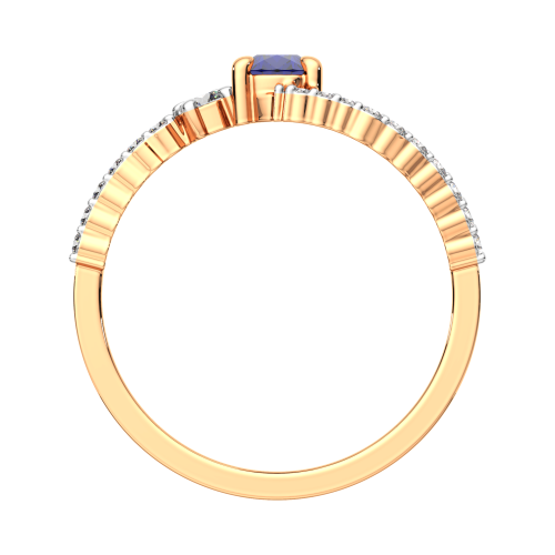 Кольцо из розового золота с сапфиром 2D10123.14K.R фото 4