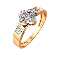 Кольцо из розового золота с фианитом 2101455.14K.R