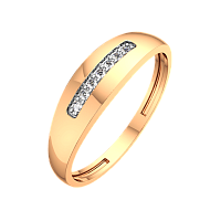 Кольцо из розового золота с бриллиантом 2D00121.14K.R