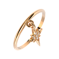 Кольцо из розового золота с фианитом 210547.9K.R