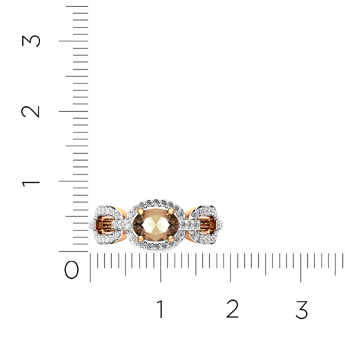 Кольцо из розового золота с раухтопазом 2S90198.14K.R фото 6