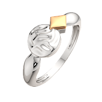 Кольцо из комбинированного серебра 0200279.G14K