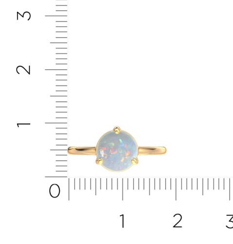 Кольцо из розового золота с опалом 210625.9K.R фото 5