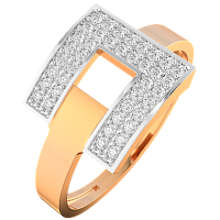 Кольцо из розового золота с фианитом 210511-9K