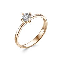 Кольцо помолвочное из розового золота с бриллиантом 11528-159-00-00