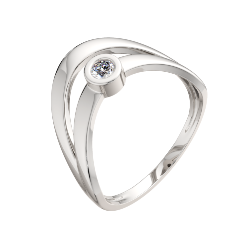 Кольцо из серебра с фианитом 0210924 фото 2