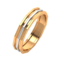 Кольцо обручальное из комбинированного золота 144031/B