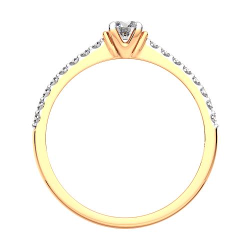 Кольцо из розового золота с бриллиантом 2D00376.14K.R фото 4